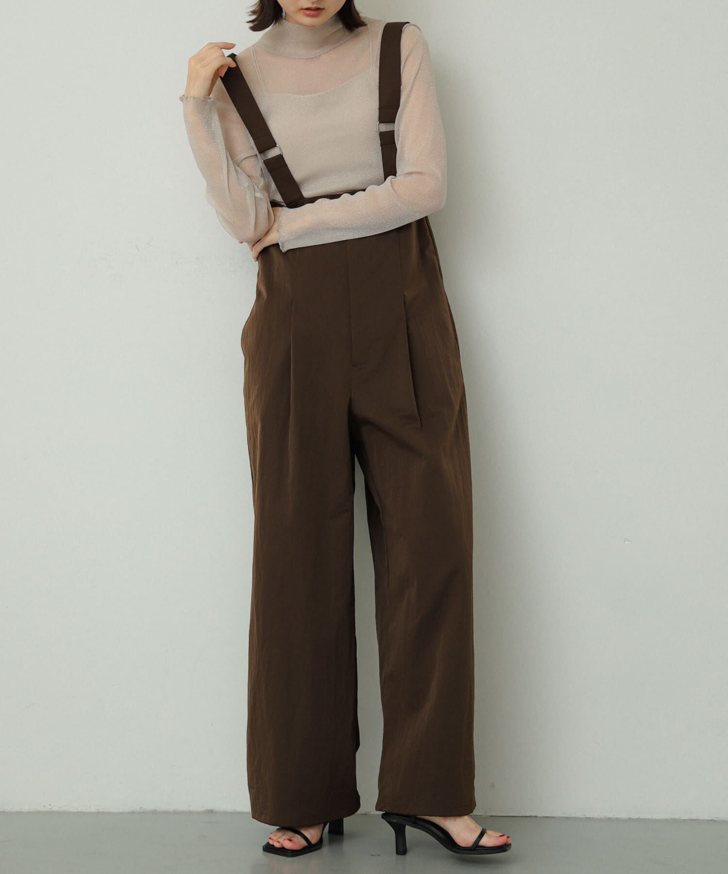 SENSE OF PLACE by URBAN RESEARCH「ハイウエストオーバーオール」|スカート|