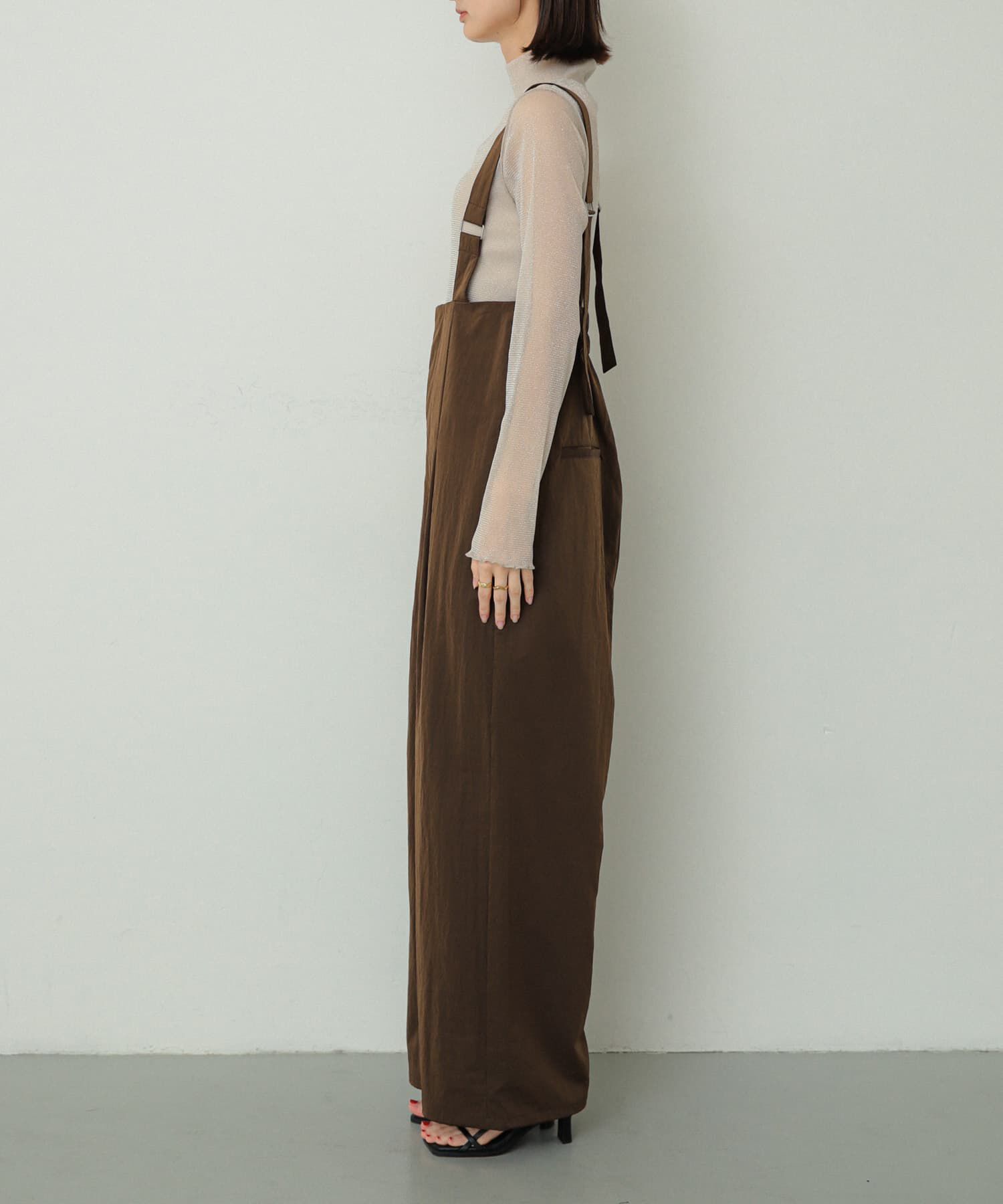 SENSE OF PLACE by URBAN RESEARCH「ハイウエストオーバーオール」|スカート|