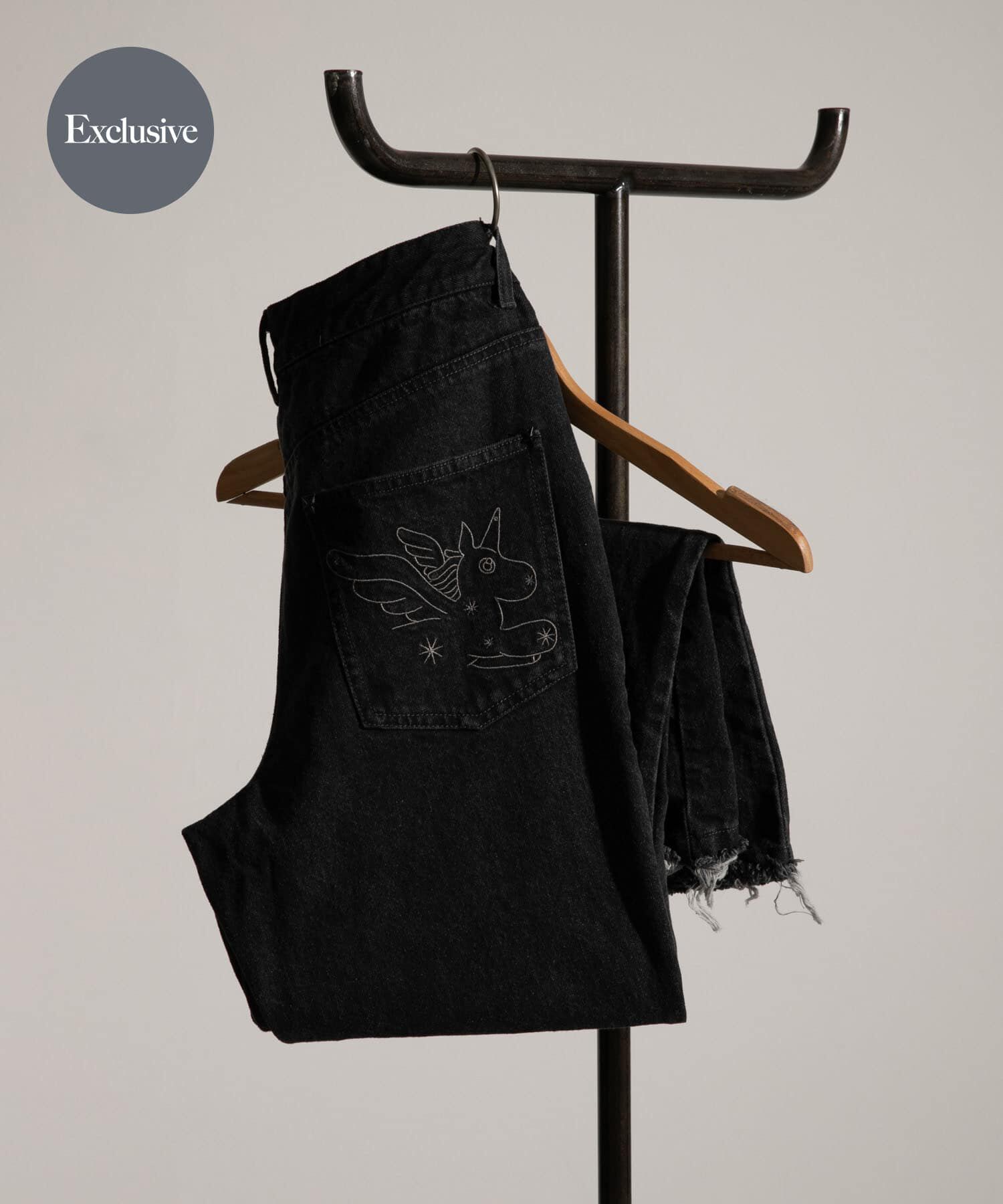 SENSE OF PLACE by URBAN RESEARCH「『別注』SHUHEI KOKI&times;SENSE OF PLACE　フレアデニム」|デニム|ブラック