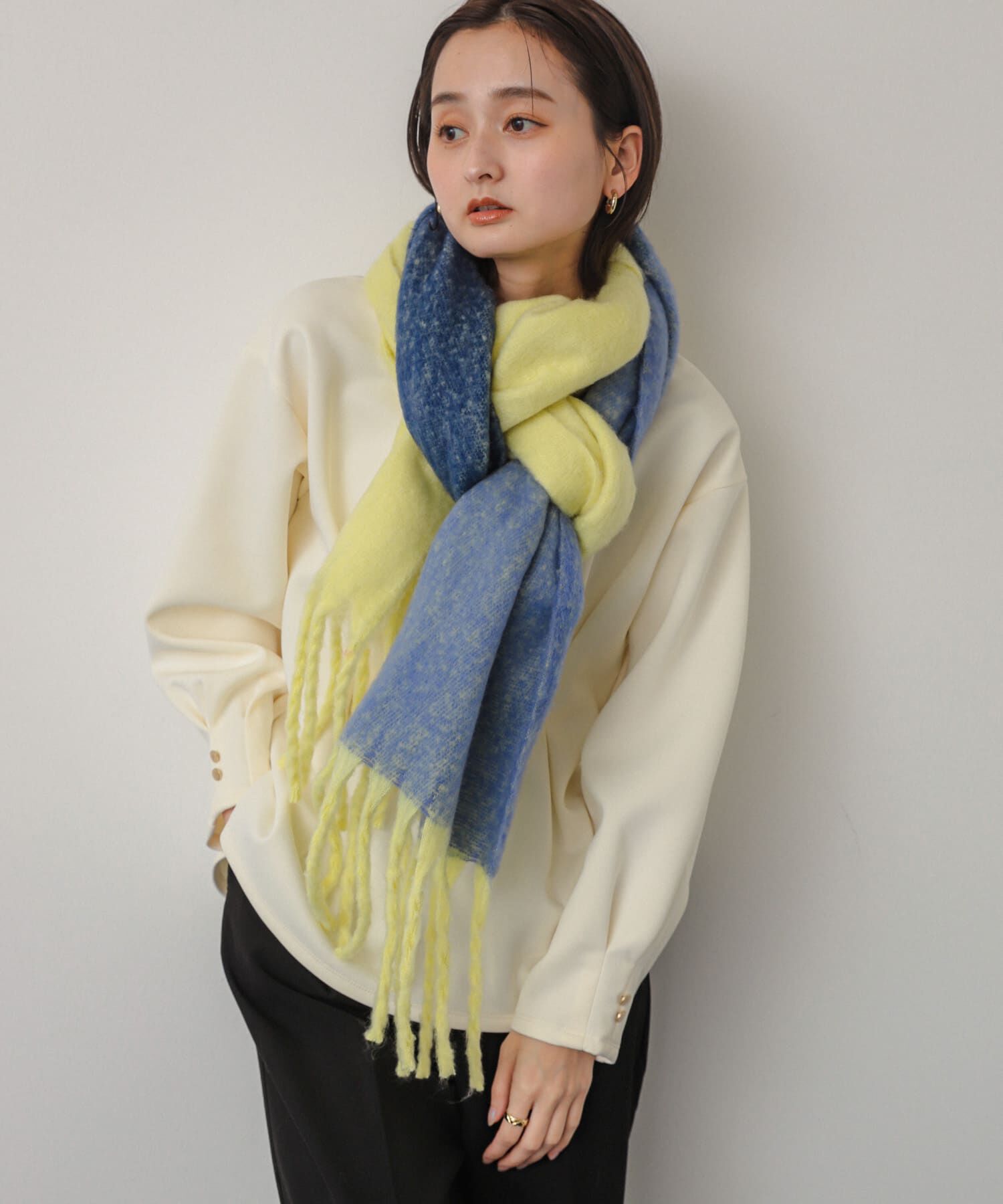 SENSE OF PLACE by URBAN RESEARCH「『一部WEB限定カラー』パネルボーダーストール」|マフラー|