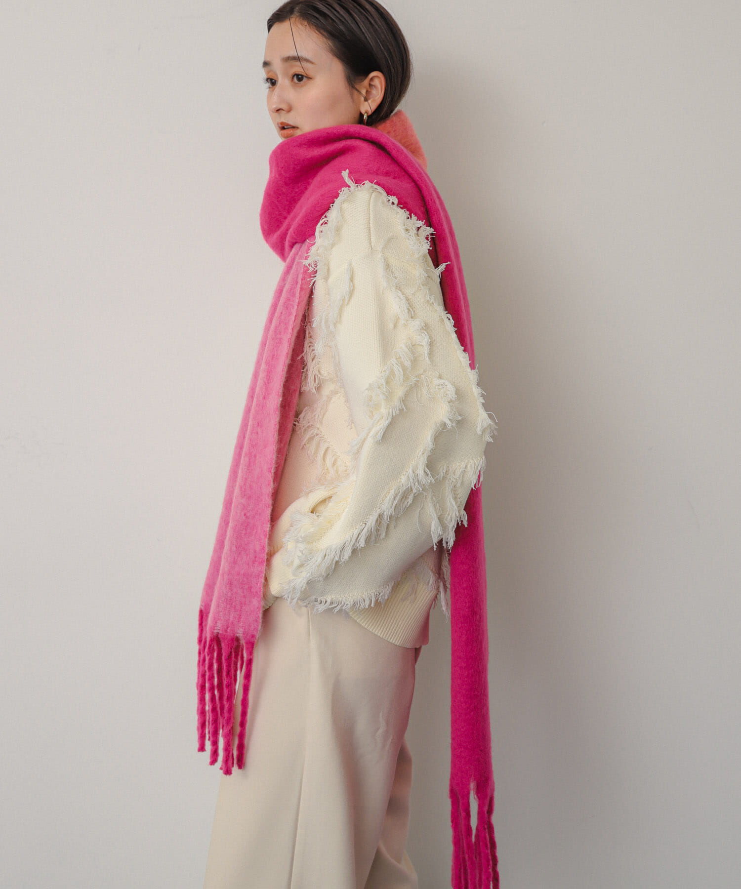 SENSE OF PLACE by URBAN RESEARCH「『一部WEB限定カラー』パネルボーダーストール」|マフラー|