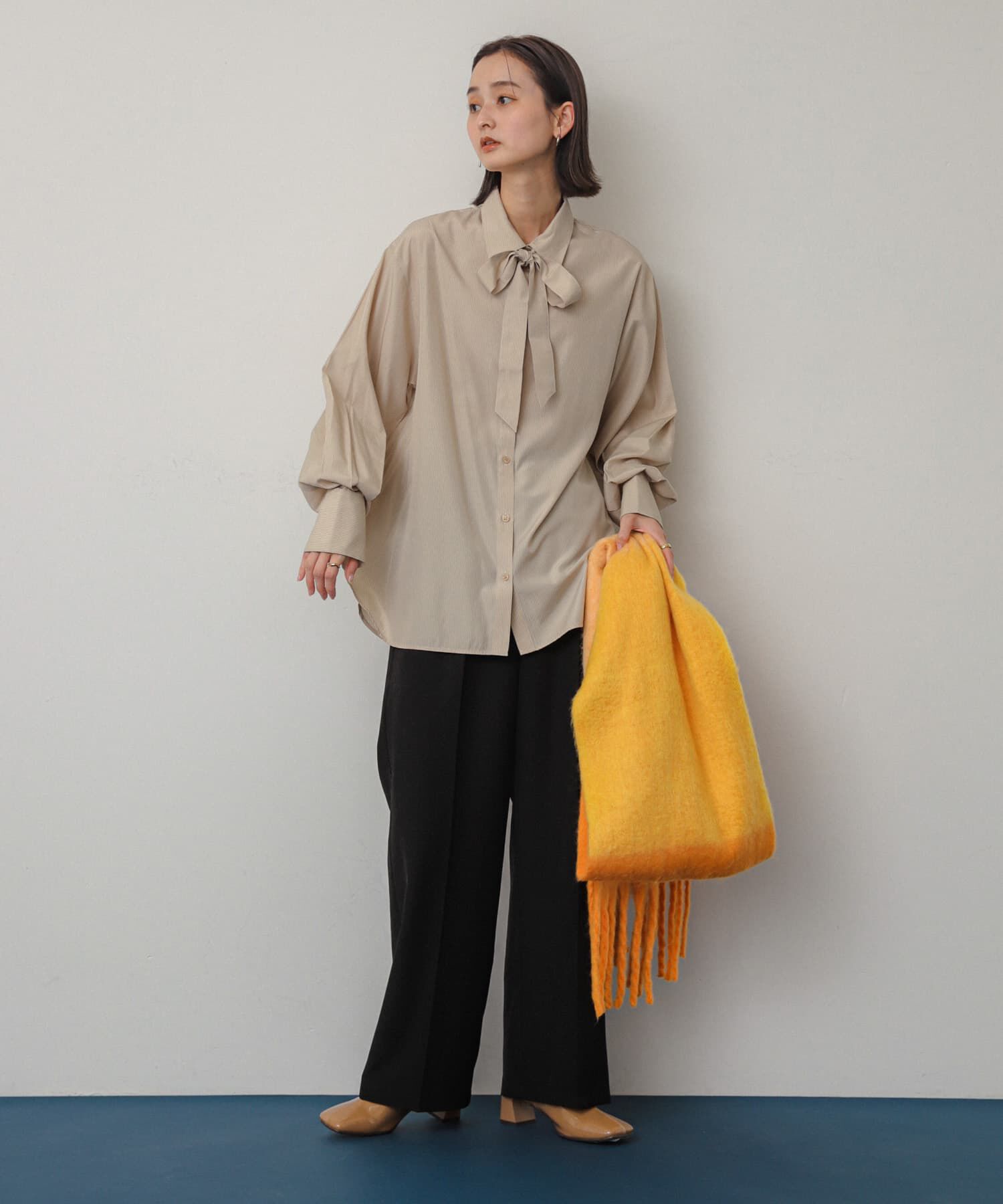 SENSE OF PLACE by URBAN RESEARCH「『一部WEB限定カラー』パネルボーダーストール」|マフラー|