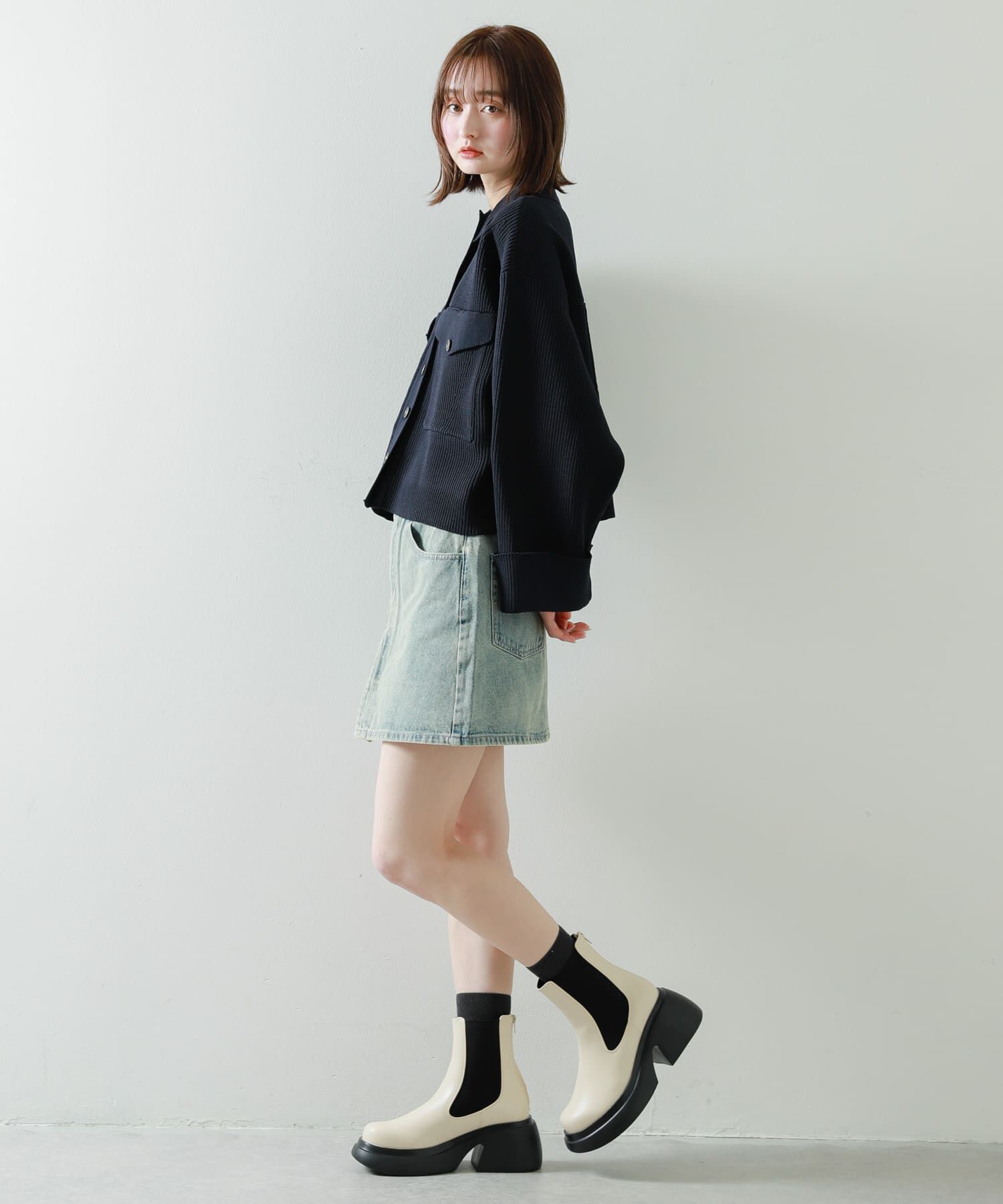 SENSE OF PLACE by URBAN RESEARCH「『消臭』サイドゴアボリュームソールブーツ」|ショートブーツ|