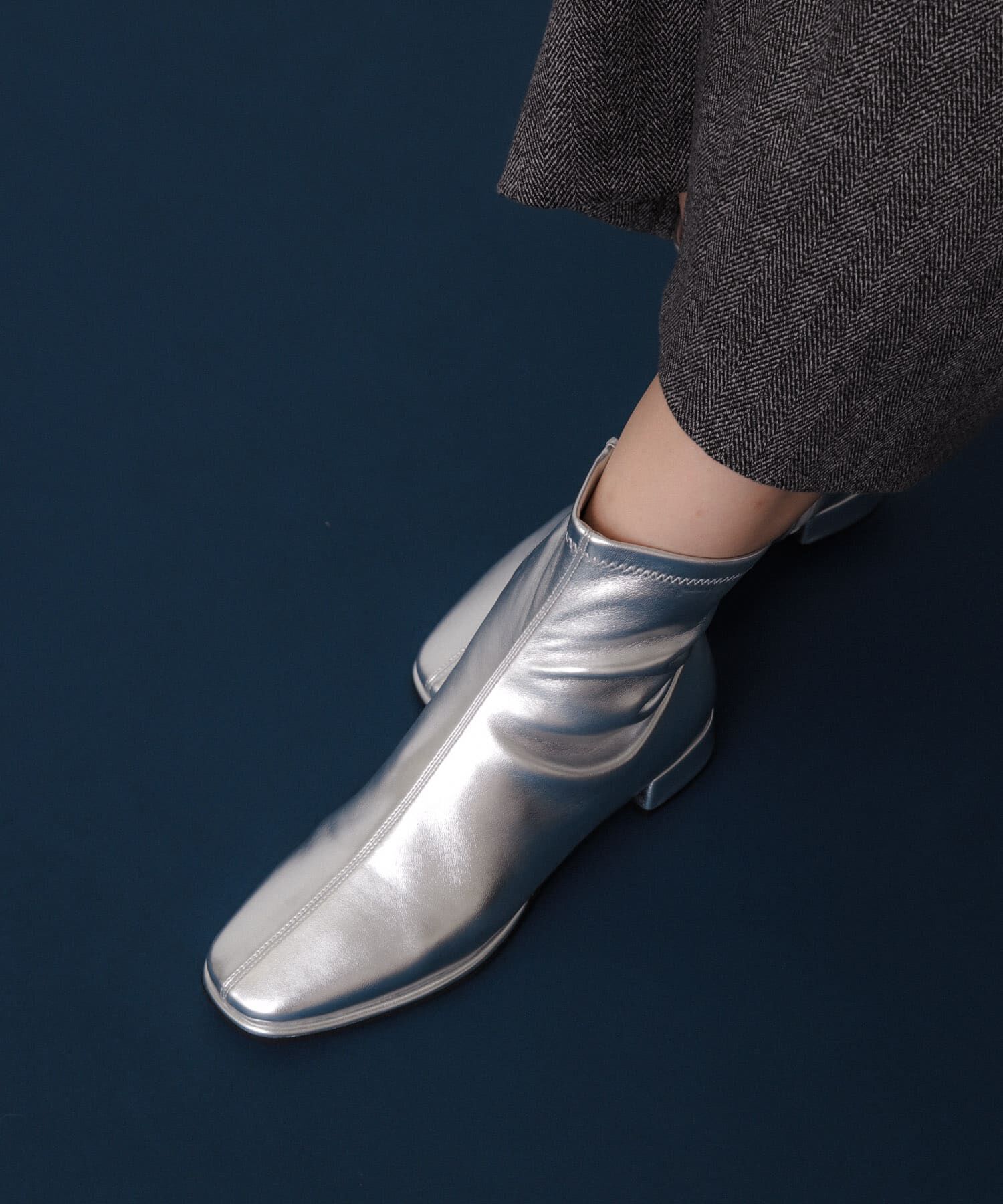 SENSE OF PLACE by URBAN RESEARCH「スクエアトゥセンターシームストレッチローブーツ」|ショートブーツ|