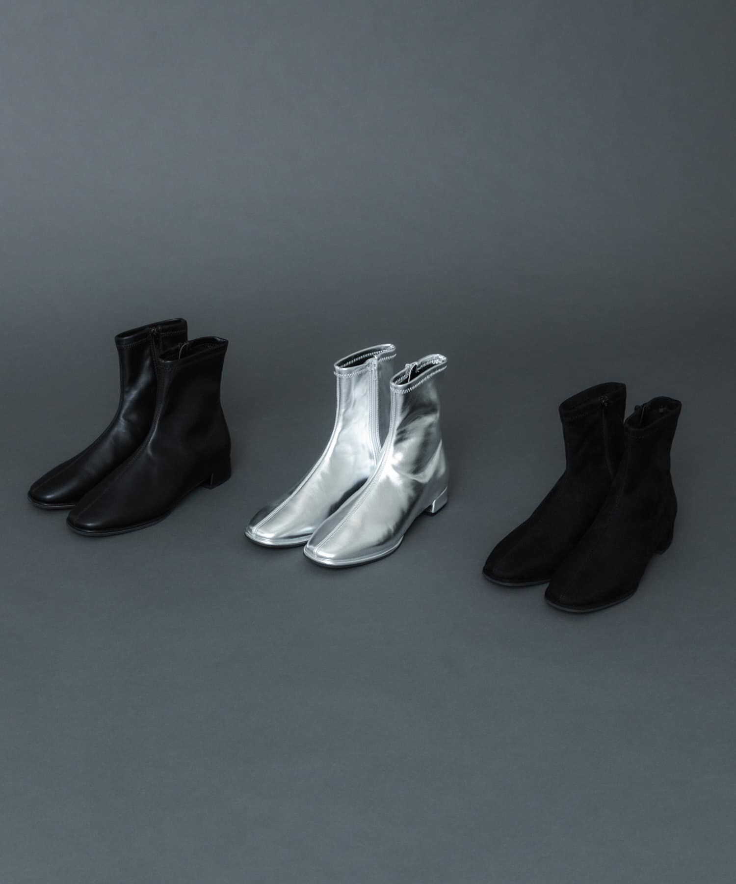 SENSE OF PLACE by URBAN RESEARCH「スクエアトゥセンターシームストレッチローブーツ」|ショートブーツ|