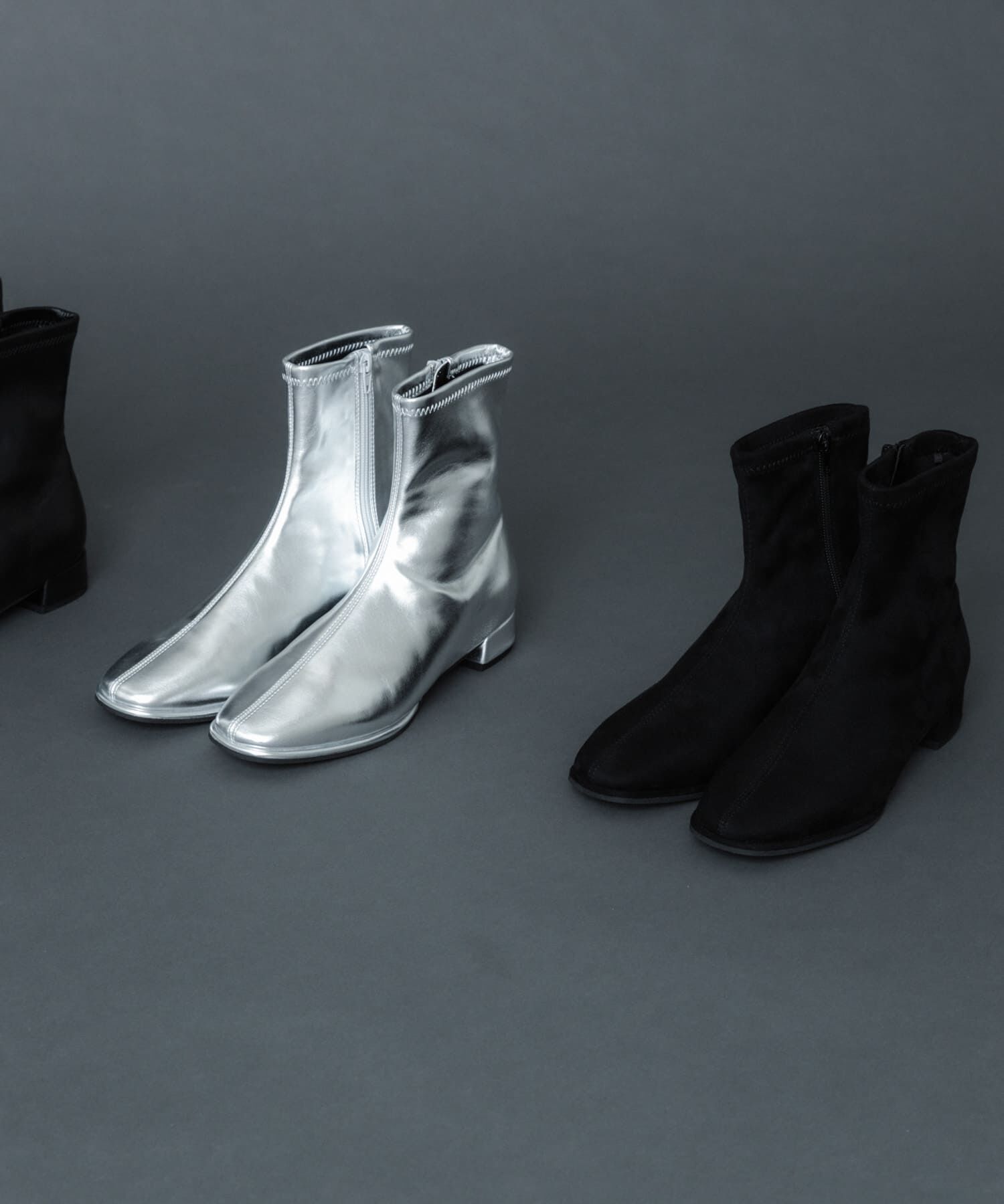 SENSE OF PLACE by URBAN RESEARCH「スクエアトゥセンターシームストレッチローブーツ」|ショートブーツ|