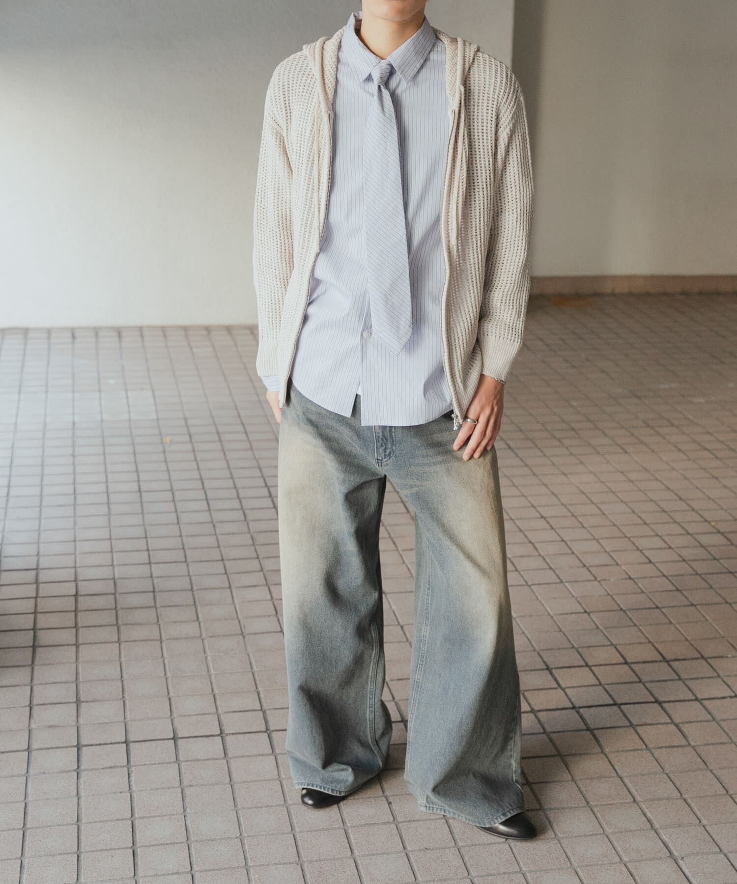 SENSE OF PLACE by URBAN RESEARCH「シアーメッシュフーディージップパーカー」|パーカー|