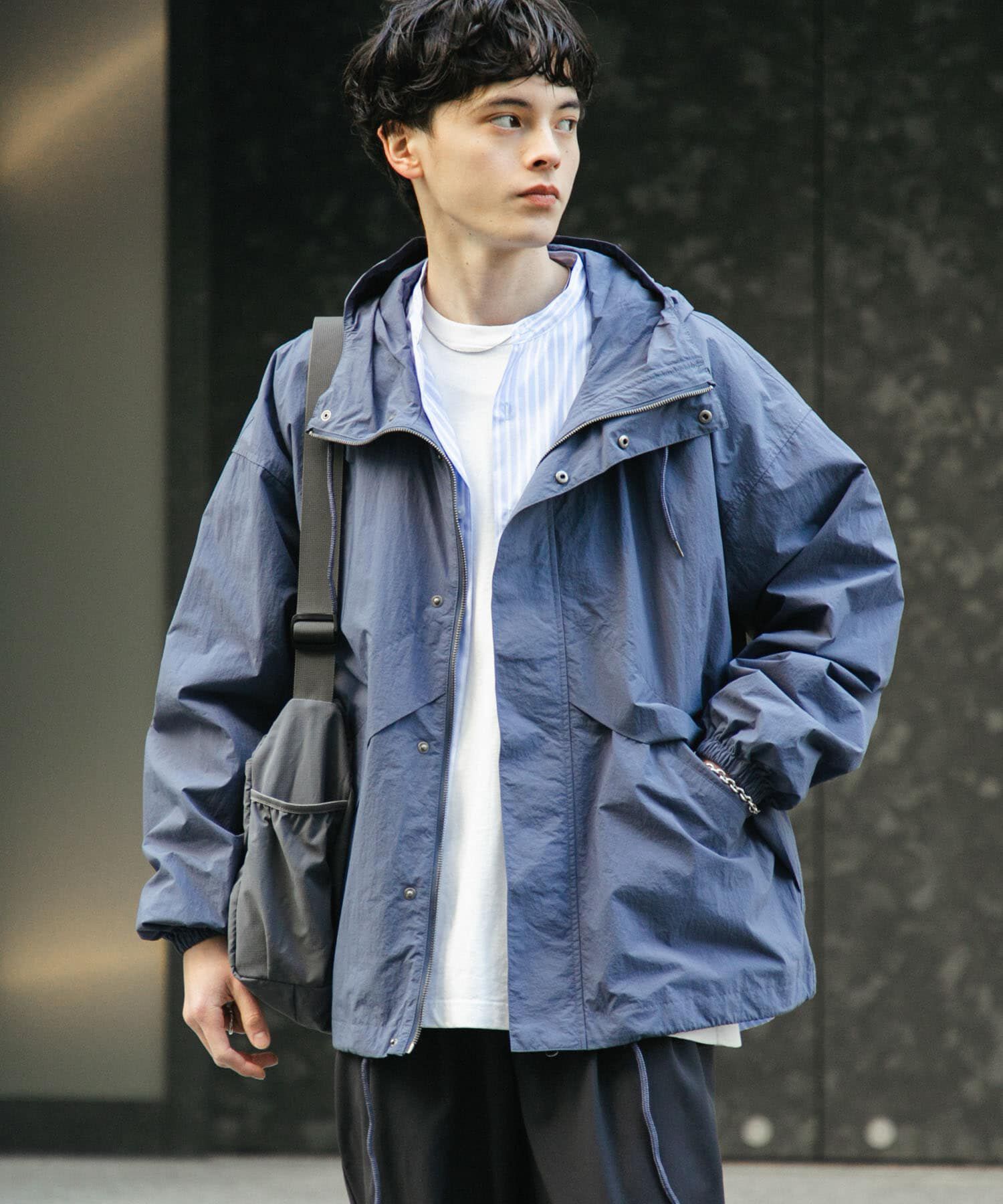 SENSE OF PLACE by URBAN RESEARCH「ライトフーディブルゾン」|ブルゾン・スタジャン|ブルー