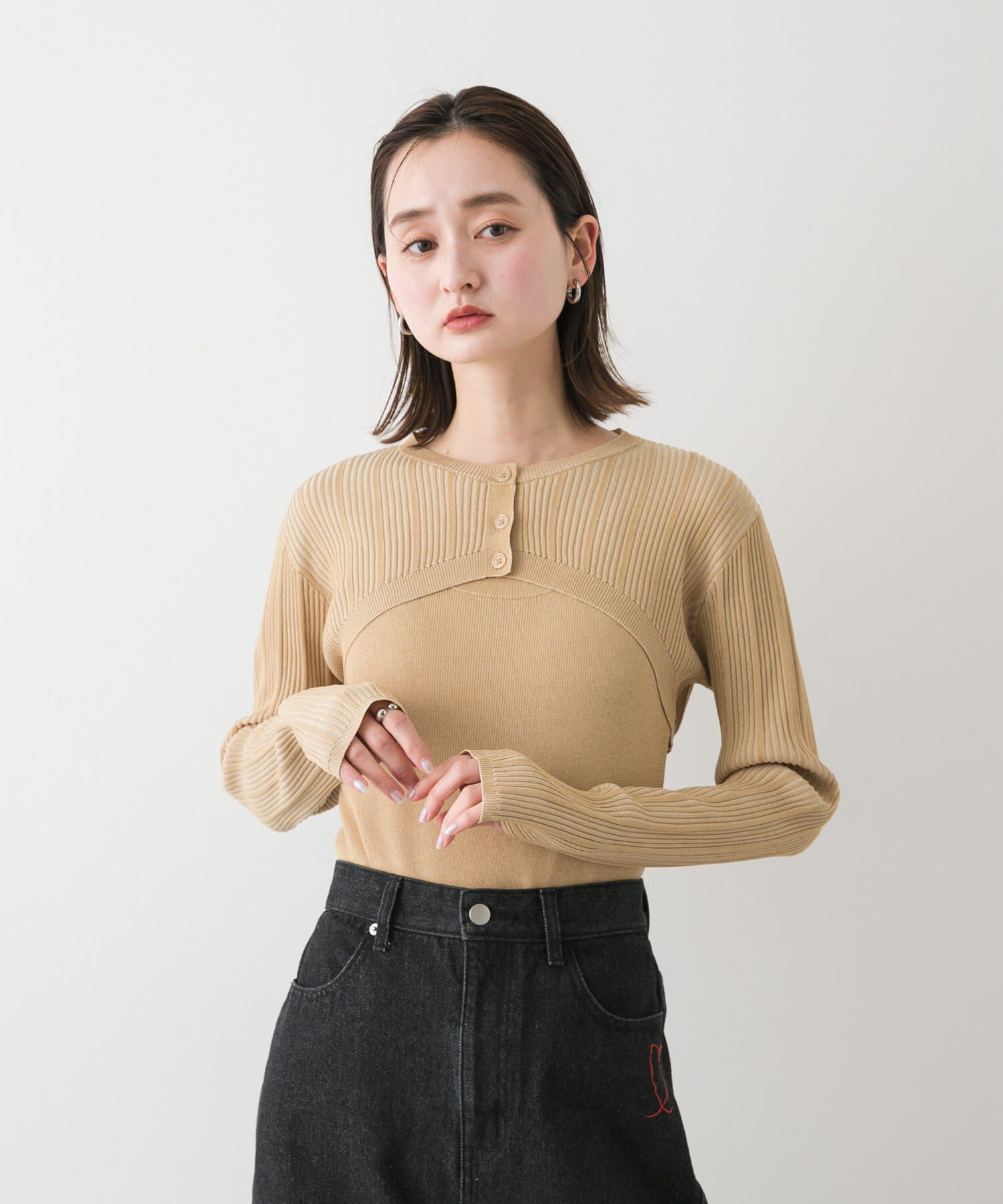 SENSE OF PLACE by URBAN RESEARCH「2Pレイヤードセーター」|ニット・セーター|