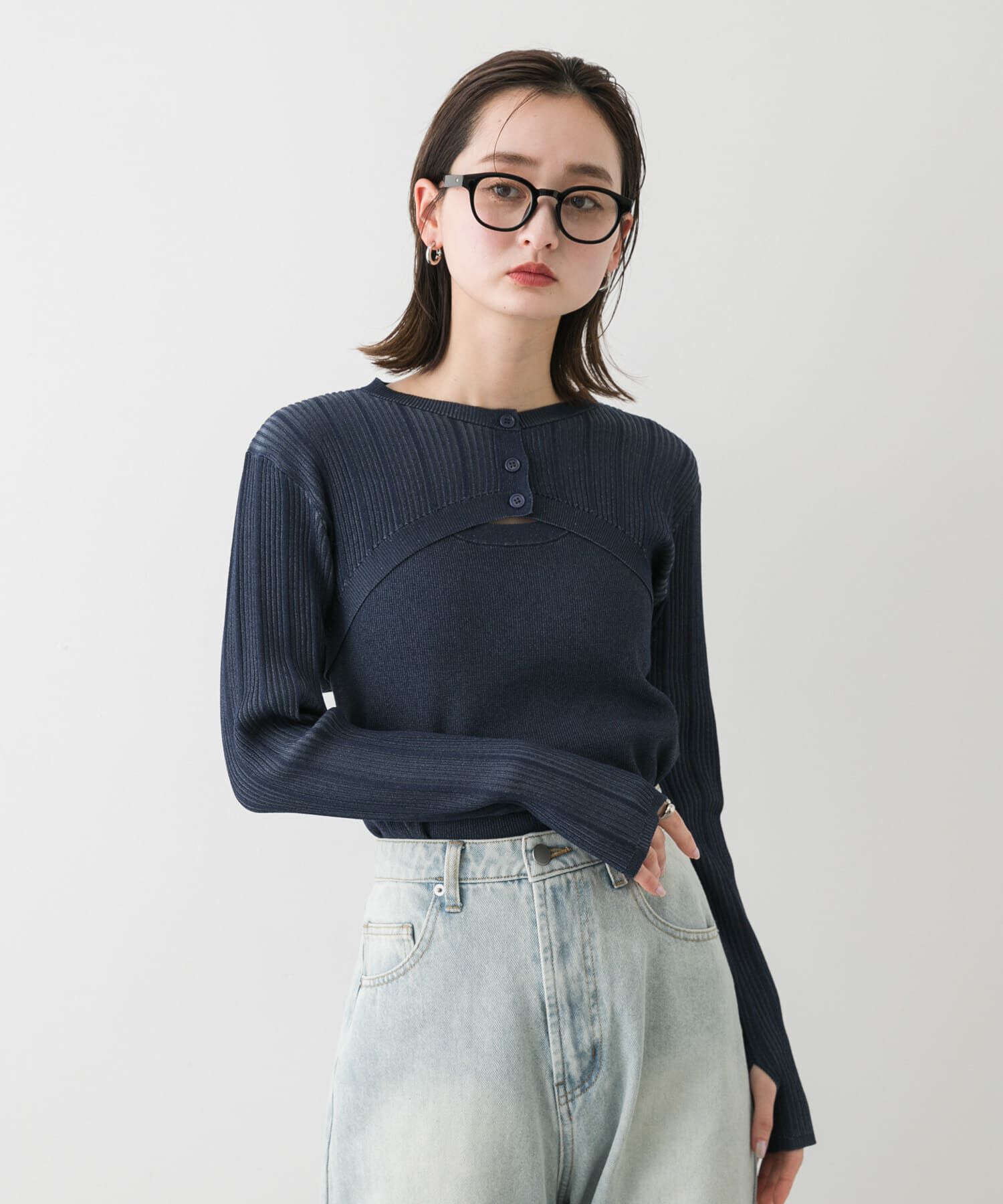 SENSE OF PLACE by URBAN RESEARCH「2Pレイヤードセーター」|ニット・セーター|