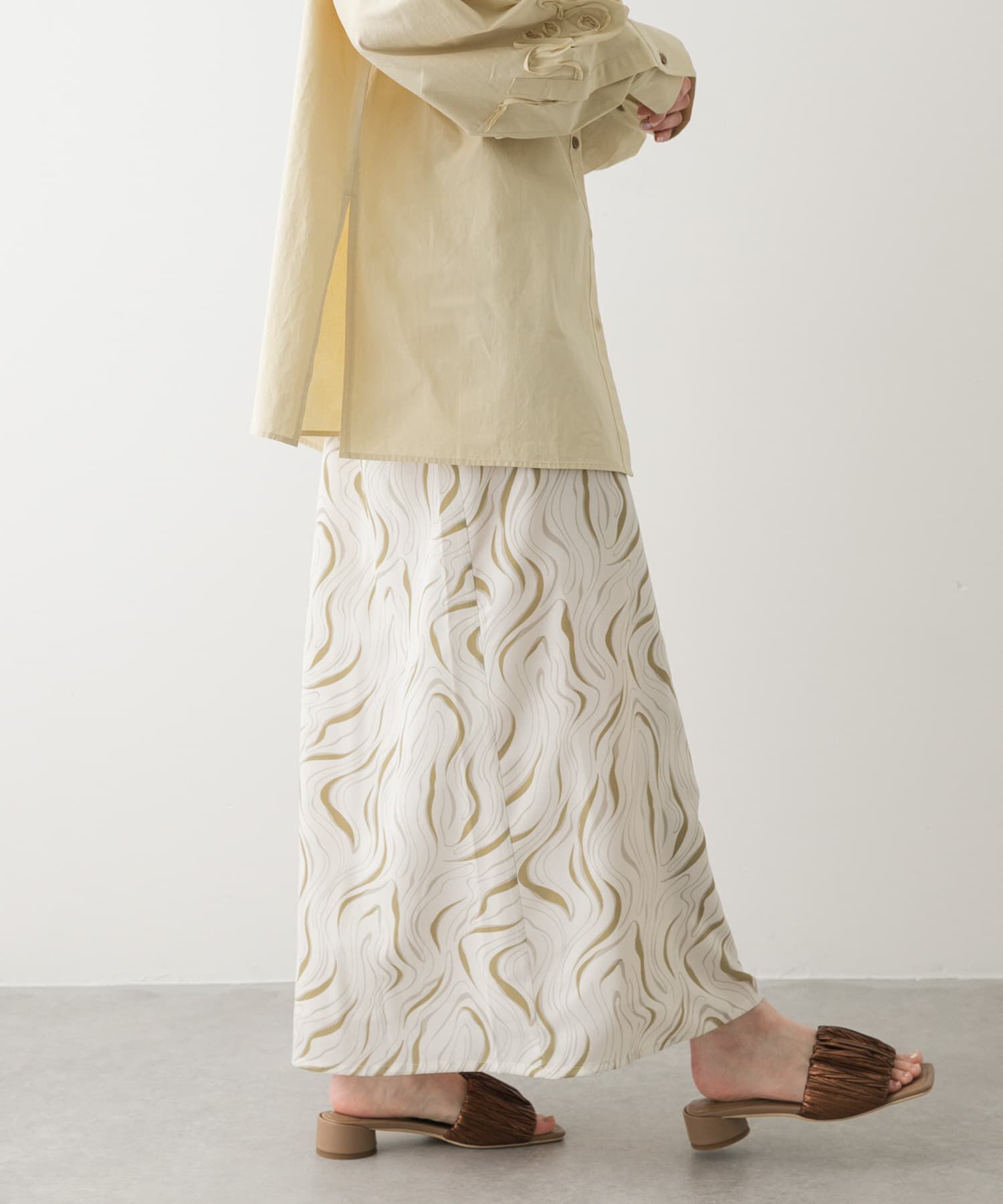 SENSE OF PLACE by URBAN RESEARCH「マーブルパターンナロースカート」|スカート|