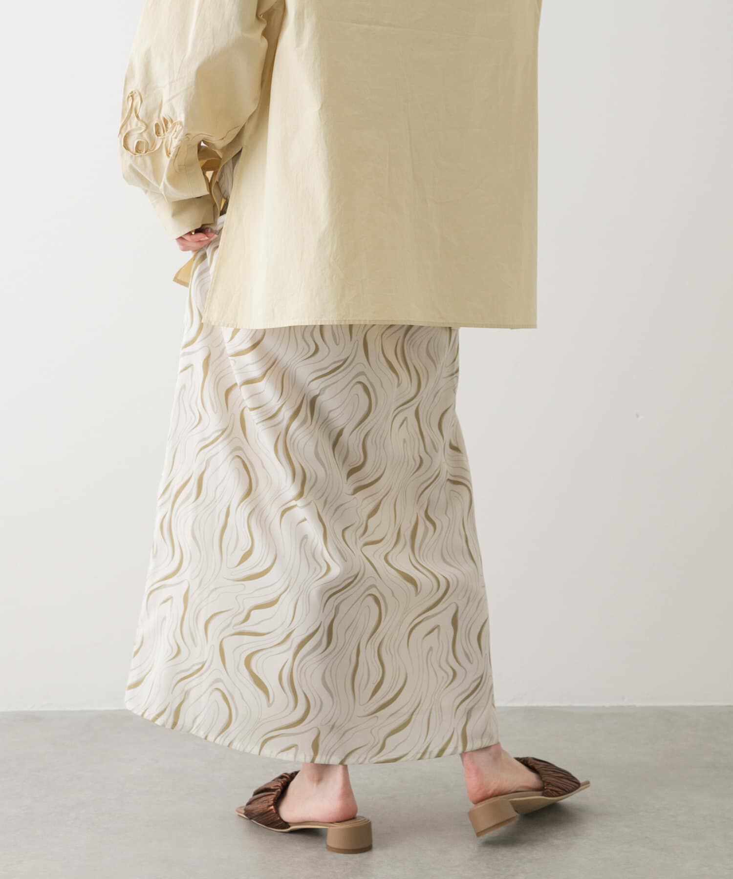 SENSE OF PLACE by URBAN RESEARCH「マーブルパターンナロースカート」|スカート|