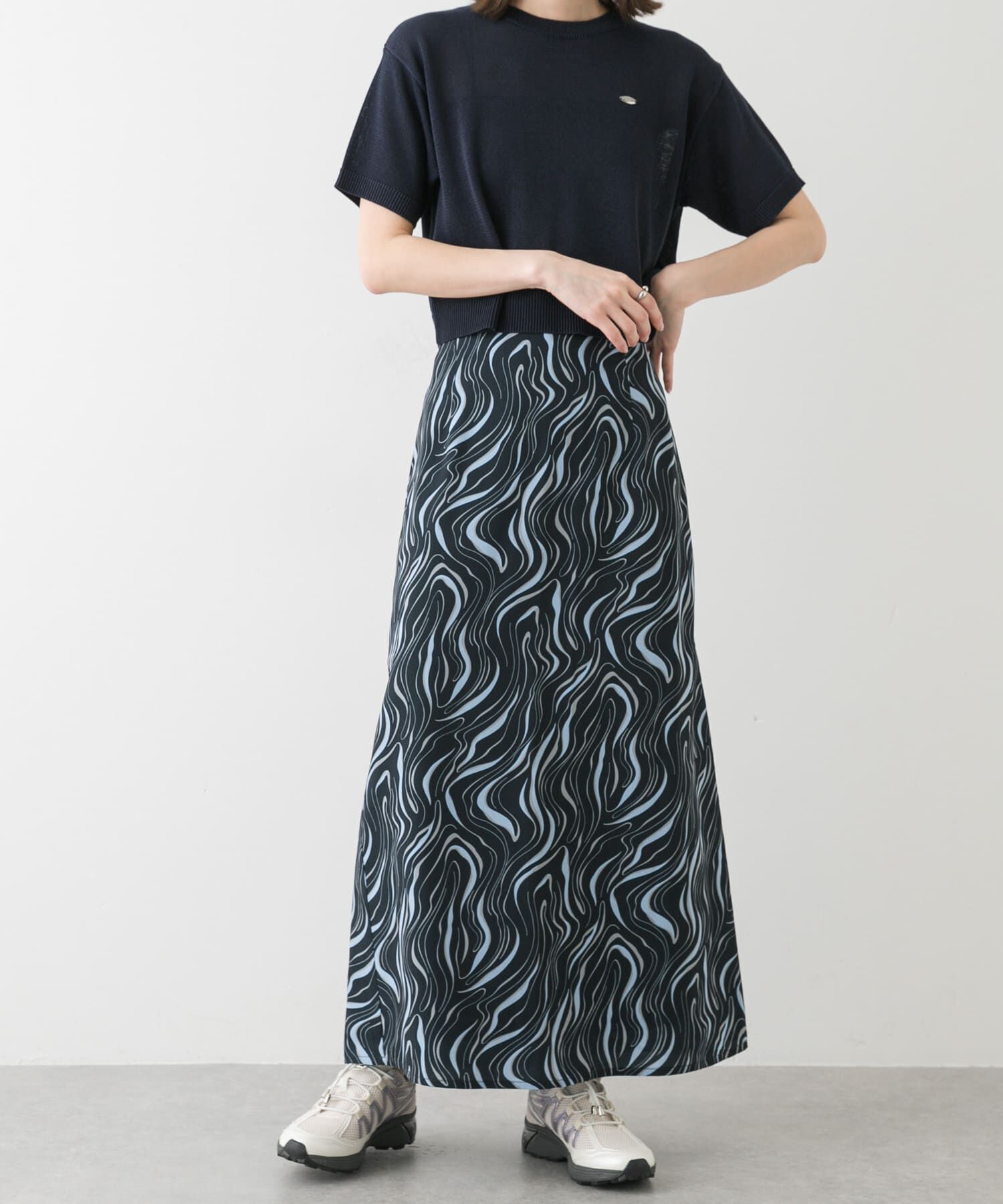 SENSE OF PLACE by URBAN RESEARCH「マーブルパターンナロースカート」|スカート|