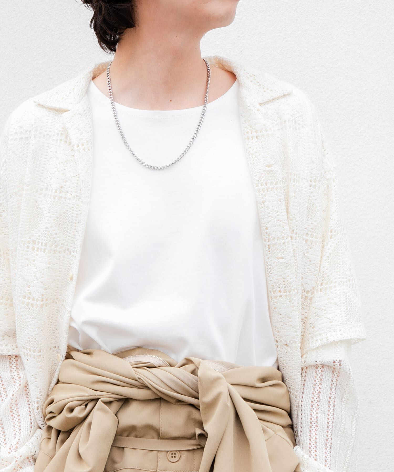 SENSE OF PLACE by URBAN RESEARCH「オープンネックルーズ ショートスリーブ Tシャツ」|Tシャツ・カットソー|ホワイト