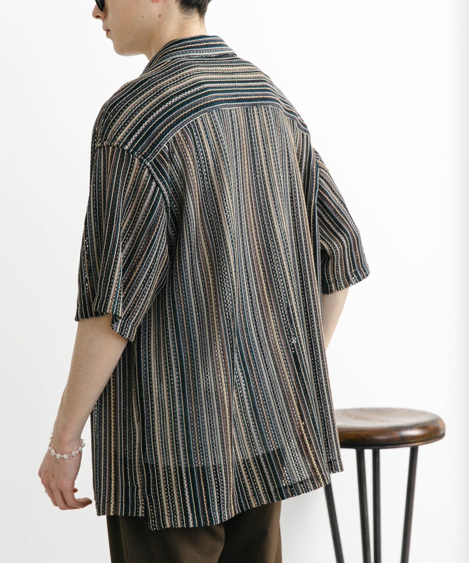 SENSE OF PLACE by URBAN RESEARCH「『ユニセックス』アソートレースオープンカラーショートスリーブシャツ」|シャツ・ブラウス|