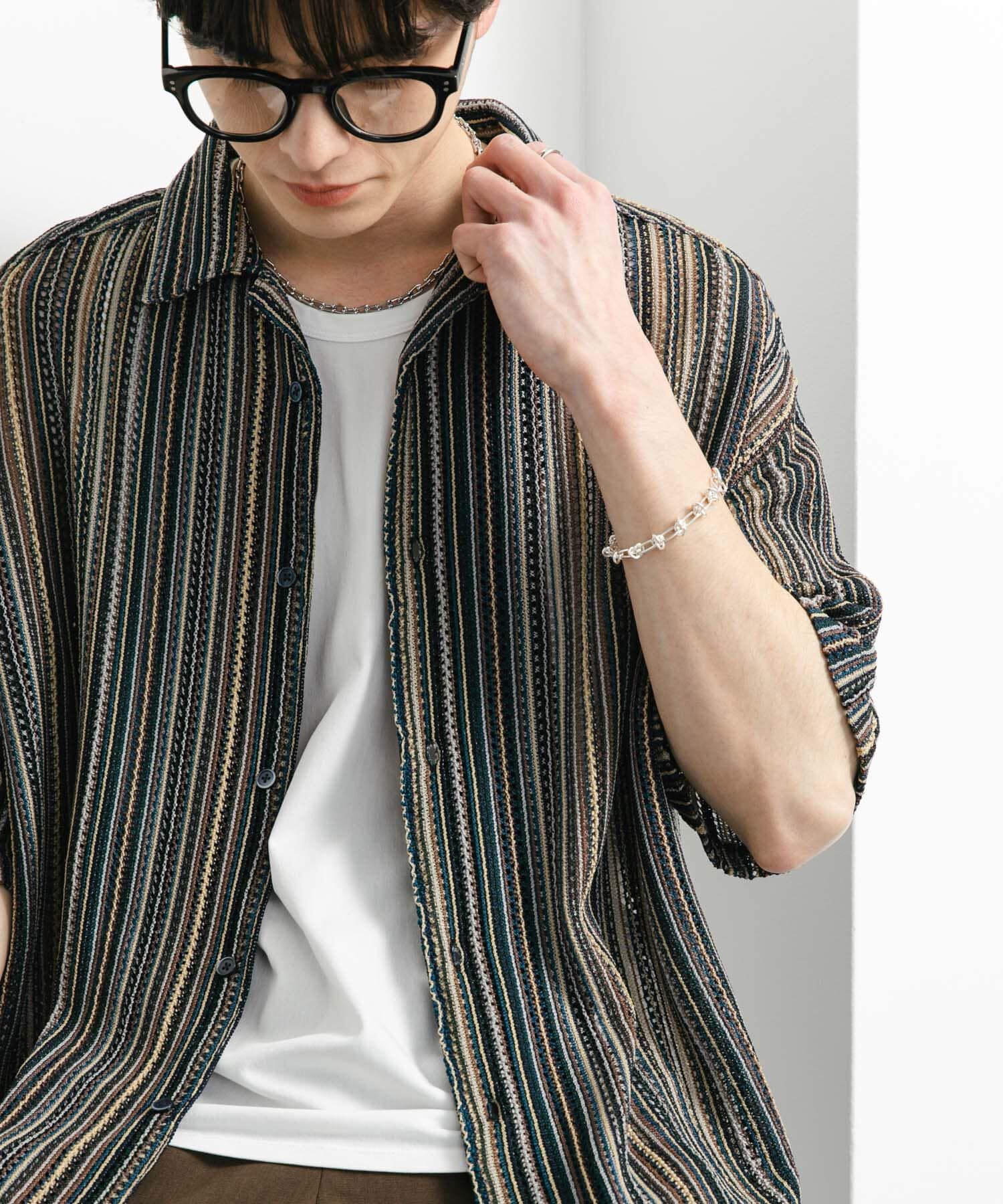 SENSE OF PLACE by URBAN RESEARCH「『ユニセックス』アソートレースオープンカラーショートスリーブシャツ」|シャツ・ブラウス|