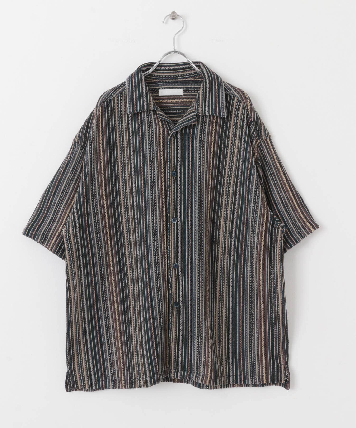 SENSE OF PLACE by URBAN RESEARCH「『ユニセックス』アソートレースオープンカラーショートスリーブシャツ」|シャツ・ブラウス|