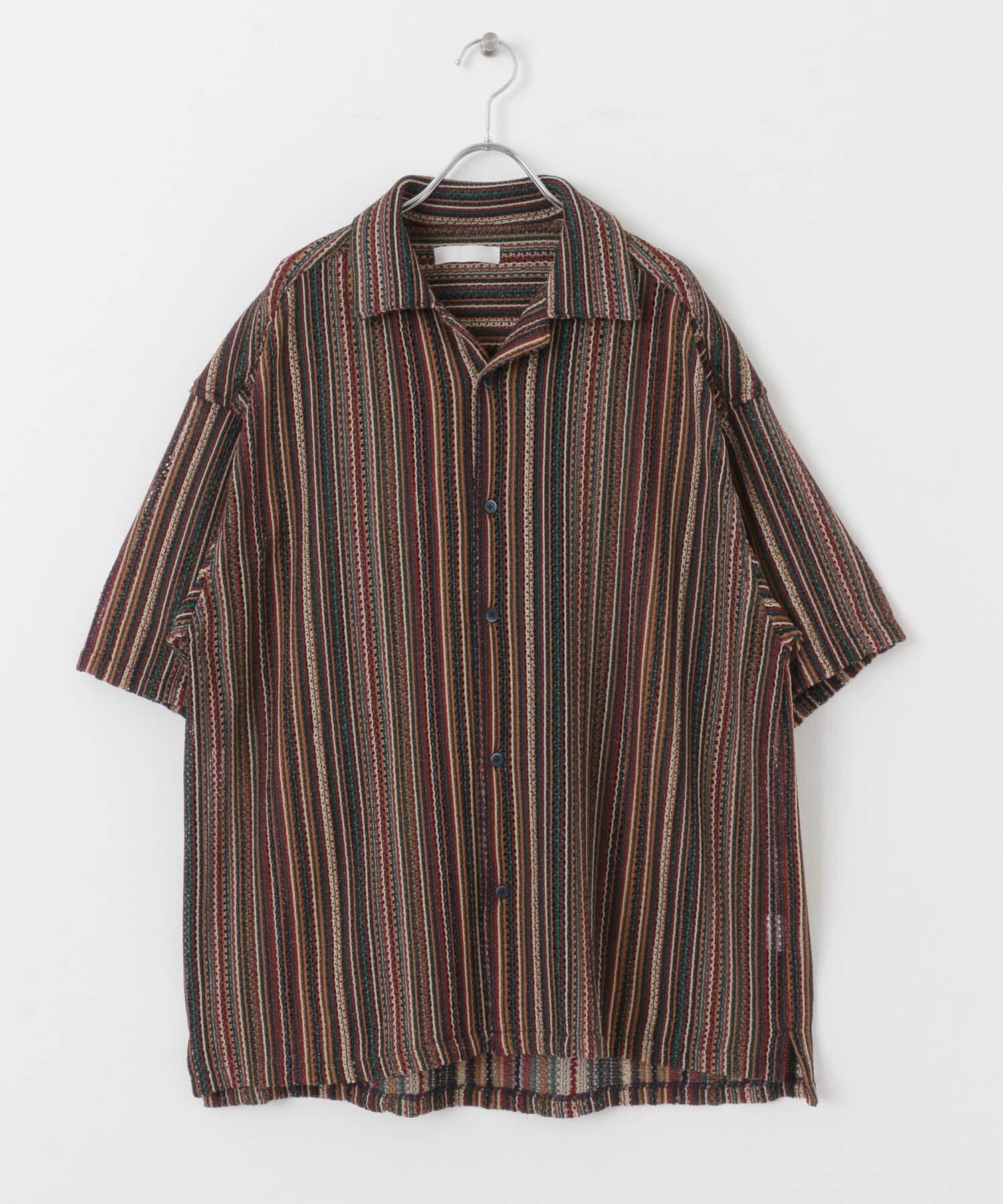 SENSE OF PLACE by URBAN RESEARCH「『ユニセックス』アソートレースオープンカラーショートスリーブシャツ」|シャツ・ブラウス|