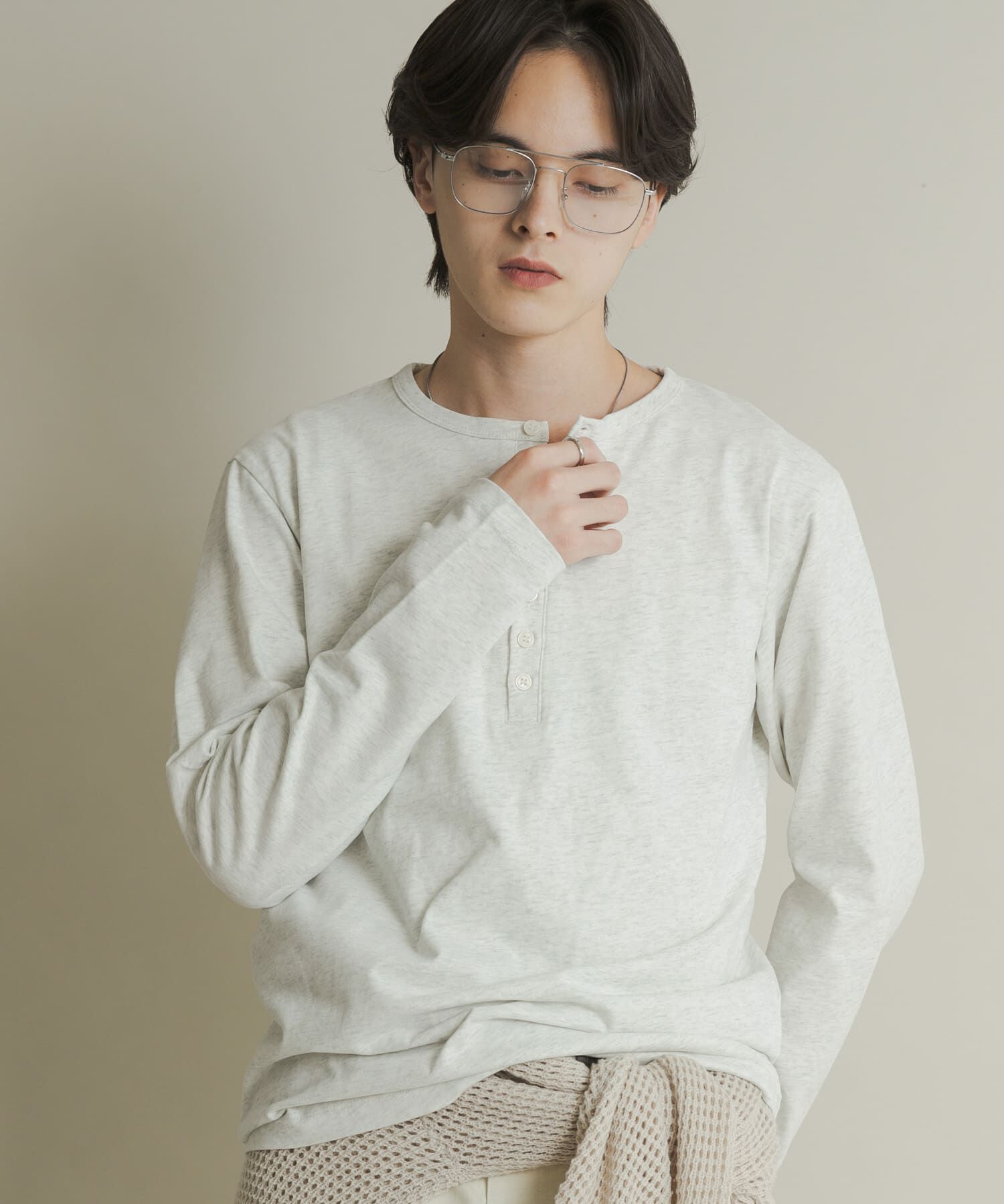 SENSE OF PLACE by URBAN RESEARCH「ヘンリーネックロングTシャツ」|Tシャツ・カットソー|