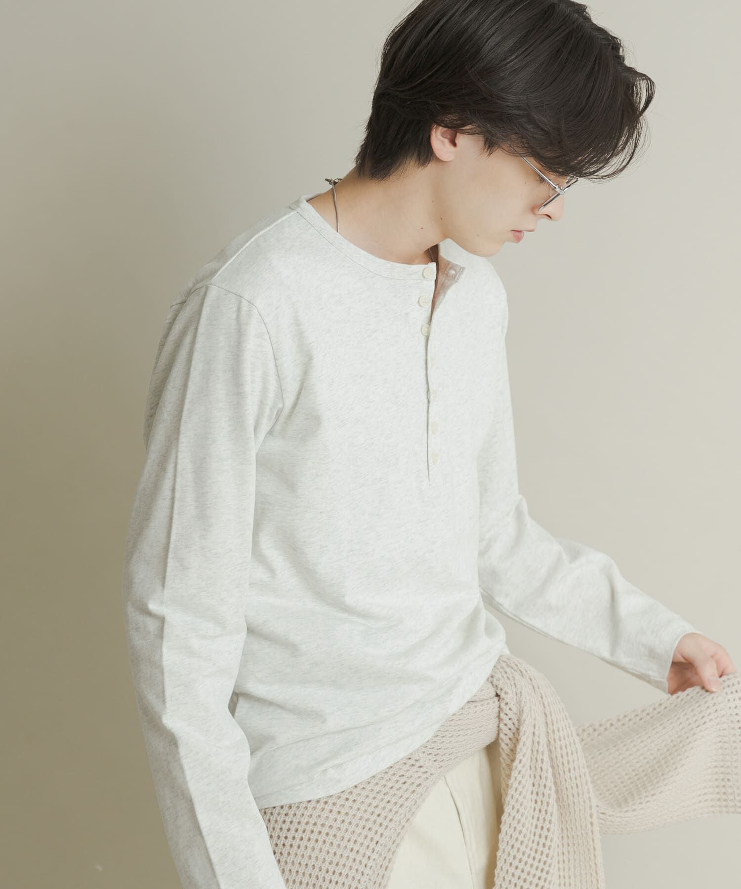 SENSE OF PLACE by URBAN RESEARCH「ヘンリーネックロングTシャツ」|Tシャツ・カットソー|