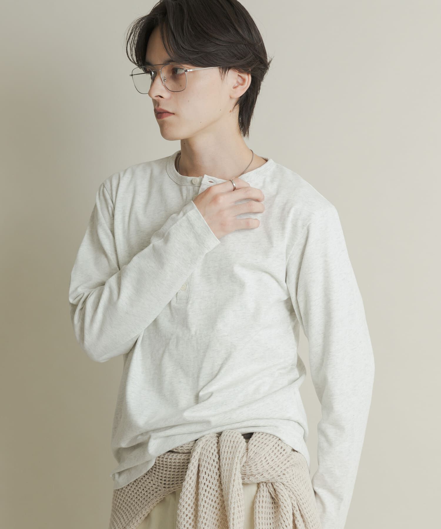 SENSE OF PLACE by URBAN RESEARCH「ヘンリーネックロングTシャツ」|Tシャツ・カットソー|