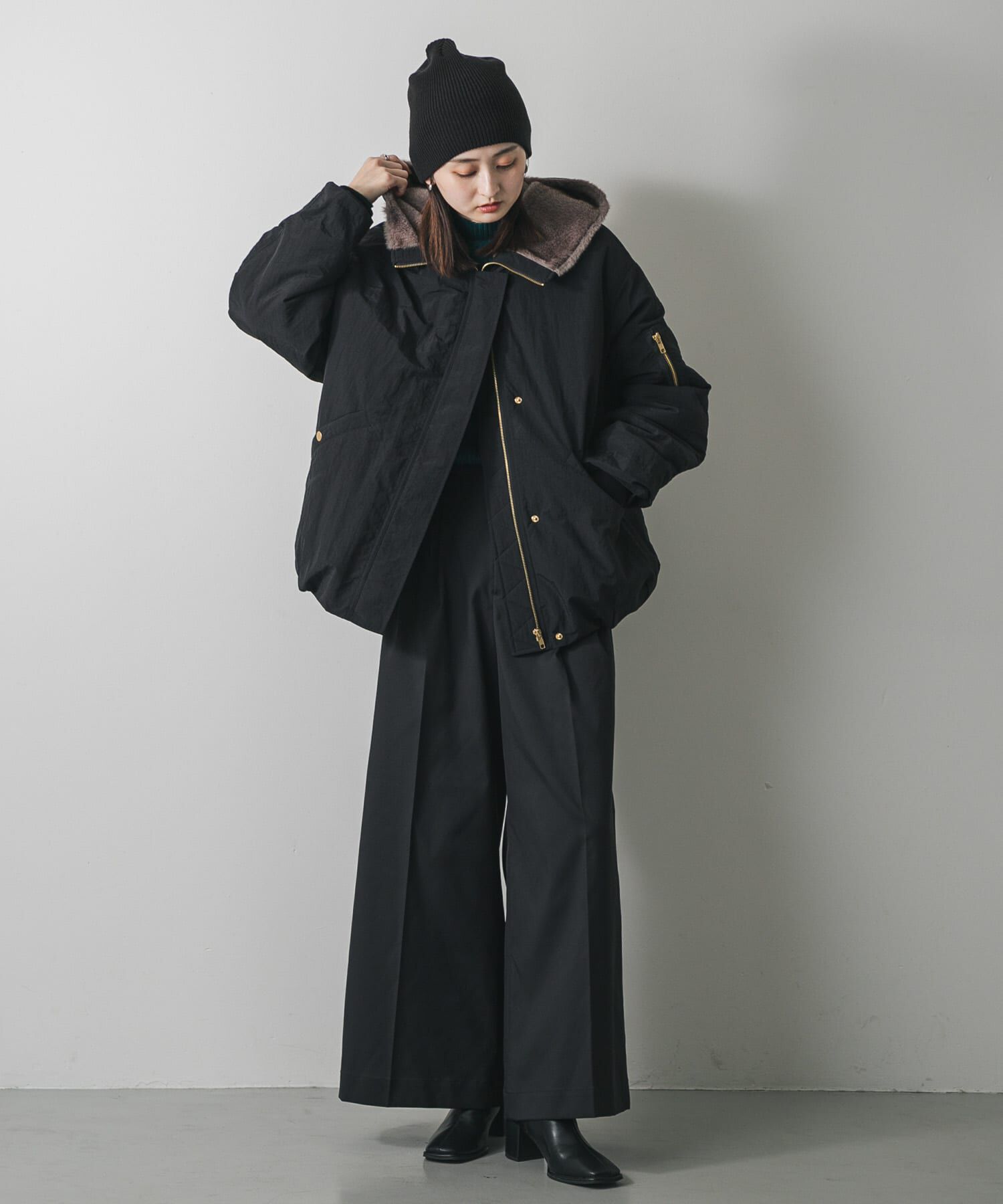 SENSE OF PLACE by URBAN RESEARCH「ファーエリバルーンブルゾン」|ブルゾン・スタジャン|