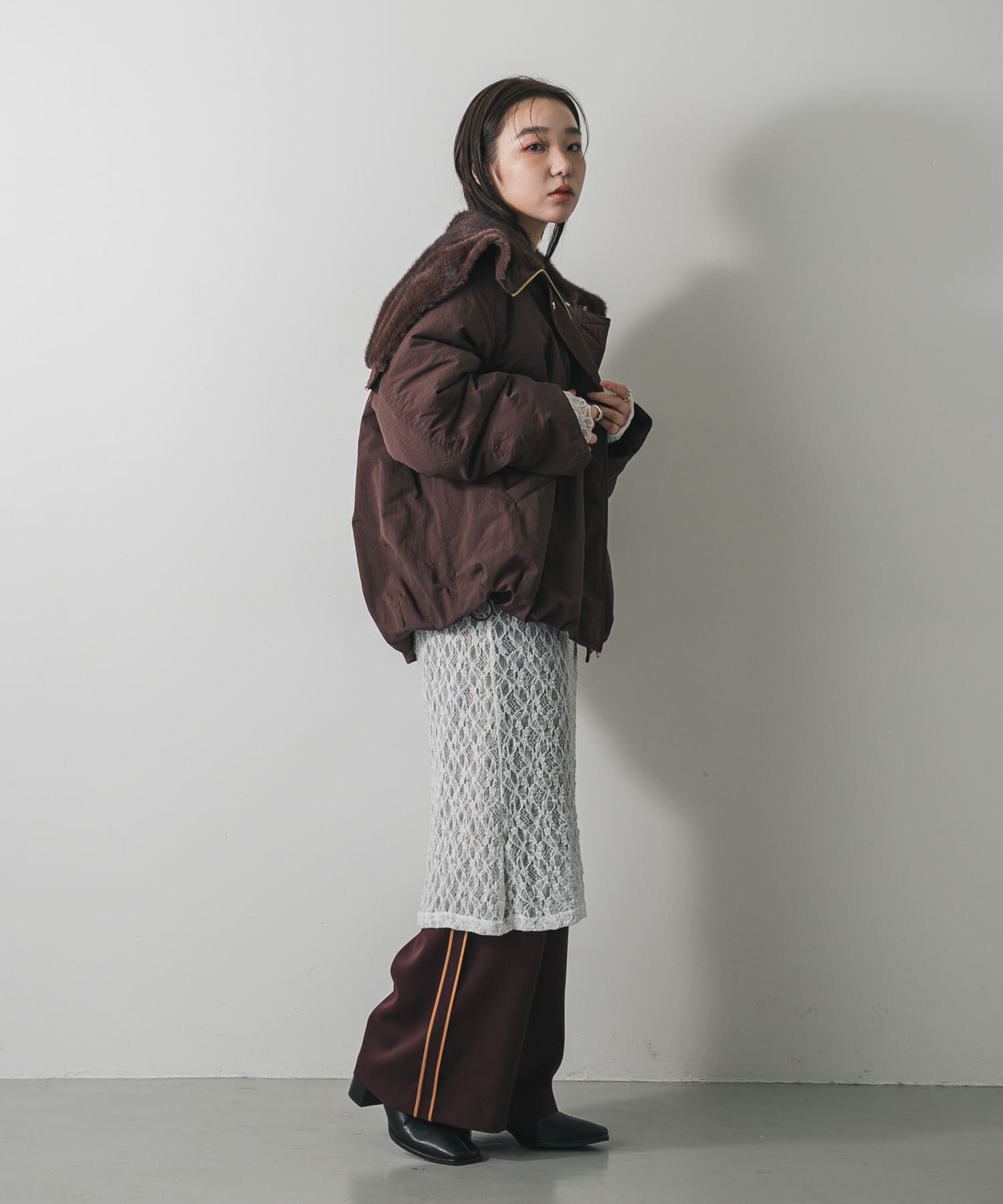 SENSE OF PLACE by URBAN RESEARCH「ファーエリバルーンブルゾン」|ブルゾン・スタジャン|