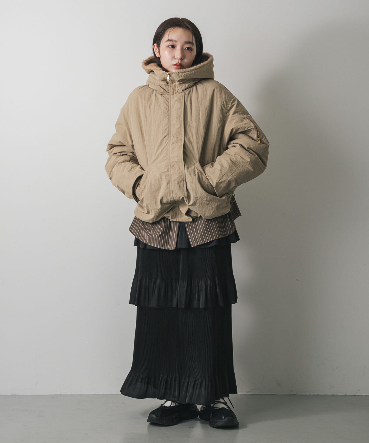 SENSE OF PLACE by URBAN RESEARCH「ファーエリバルーンブルゾン」|ブルゾン・スタジャン|