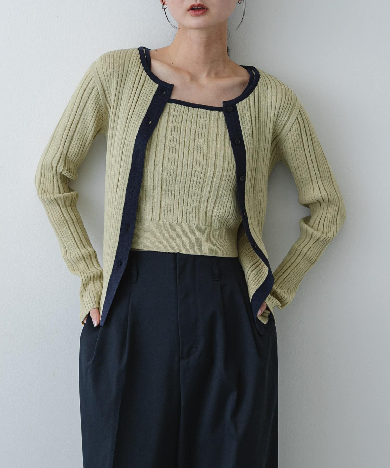 SENSE OF PLACE by URBAN RESEARCH「『洗濯可』2WAYニットアンサンブル」|ニット・セーター|ベージュ