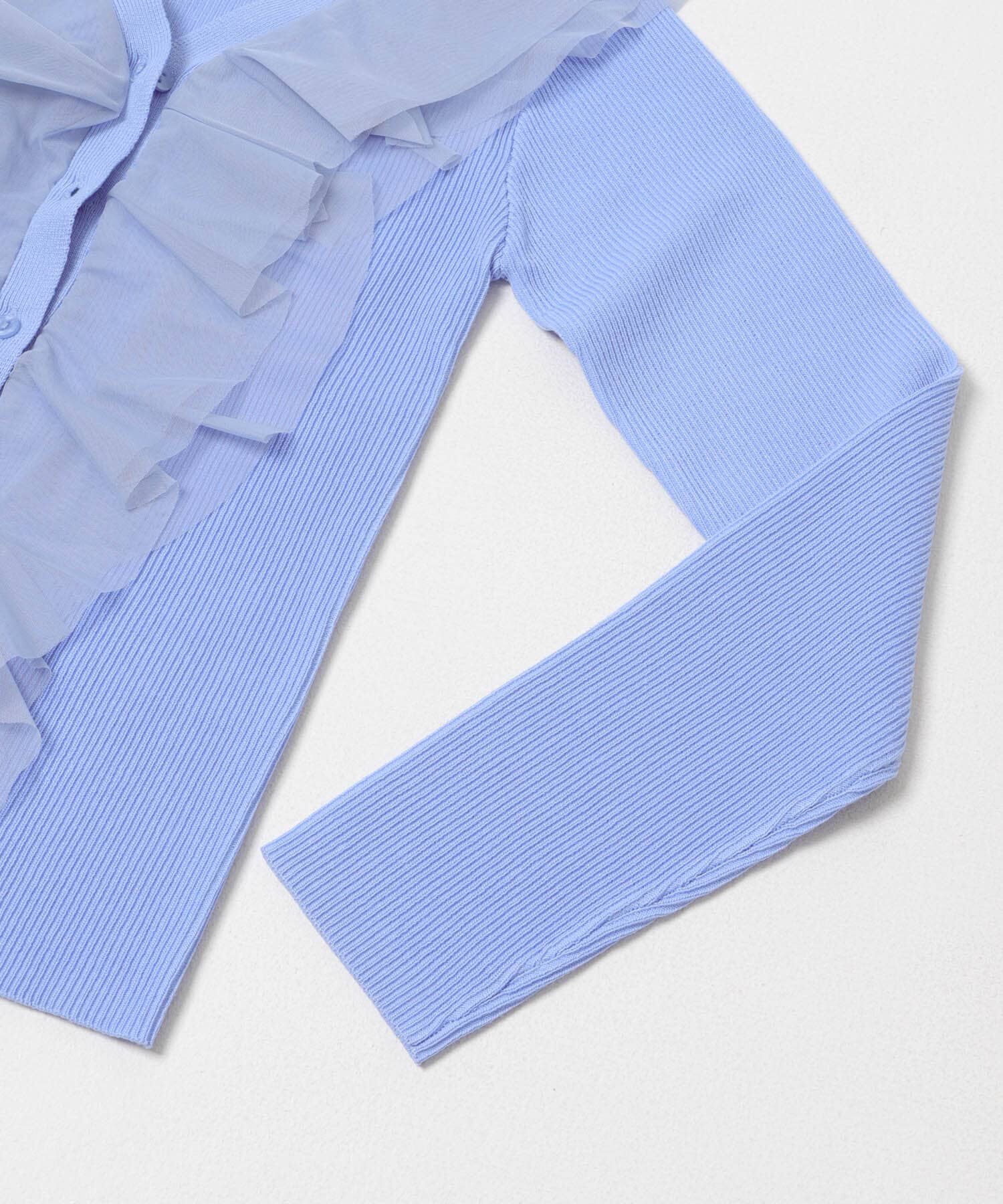 SENSE OF PLACE by URBAN RESEARCH「『洗濯可』チュールフリルニットカーディガン」|カーディガン|