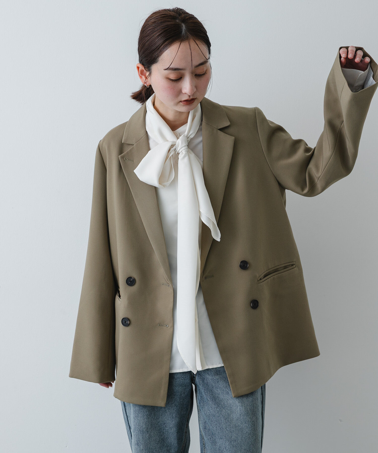 SENSE OF PLACE by URBAN RESEARCH「『イージーケア』ボウタイリボンブラウス」|シャツ・ブラウス|