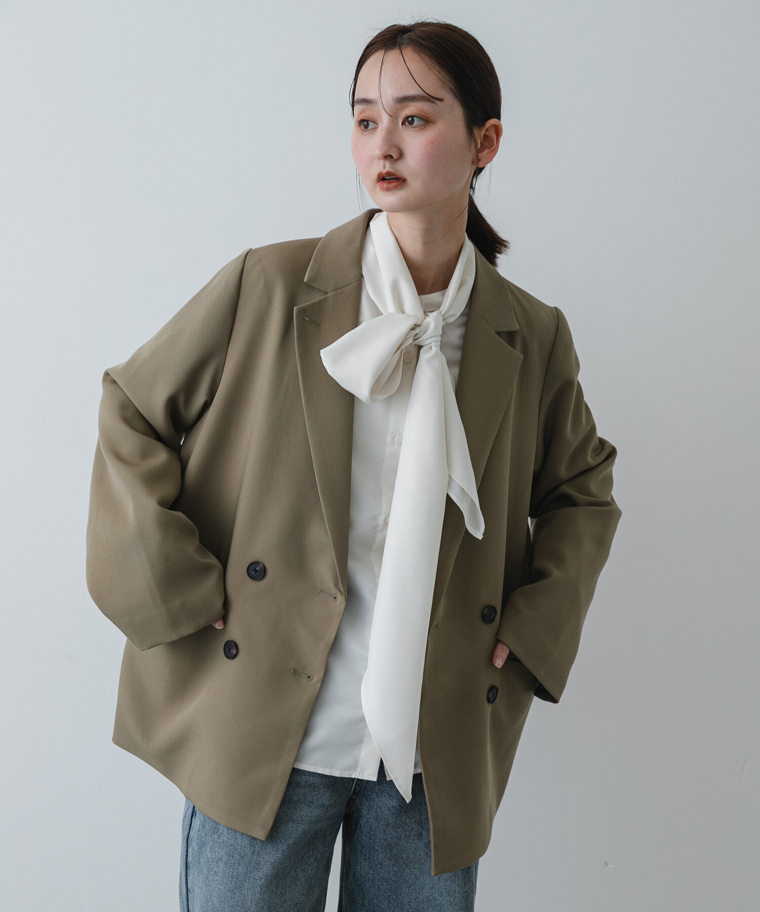 SENSE OF PLACE by URBAN RESEARCH「『イージーケア』ボウタイリボンブラウス」|シャツ・ブラウス|