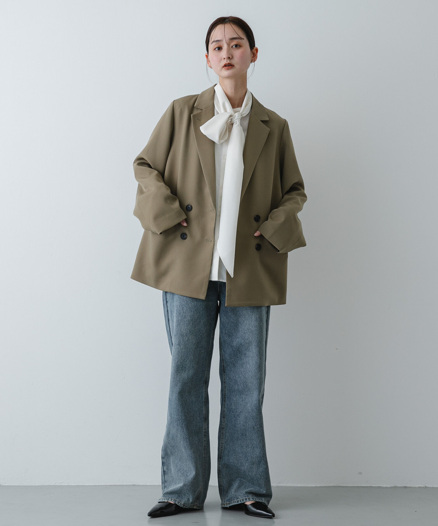 SENSE OF PLACE by URBAN RESEARCH「『イージーケア』ボウタイリボンブラウス」|シャツ・ブラウス|