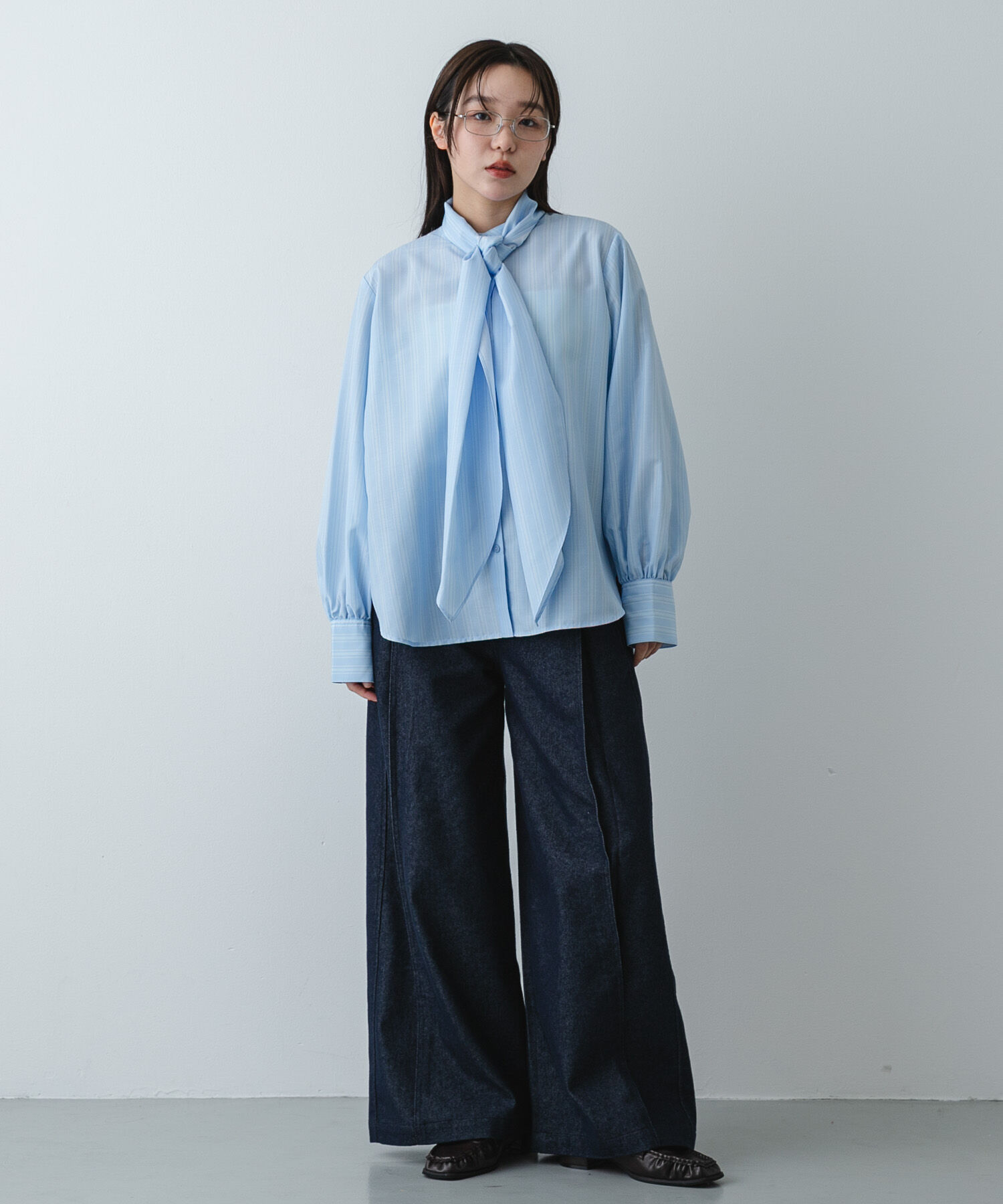 SENSE OF PLACE by URBAN RESEARCH「『イージーケア』ボウタイリボンブラウス」|シャツ・ブラウス|