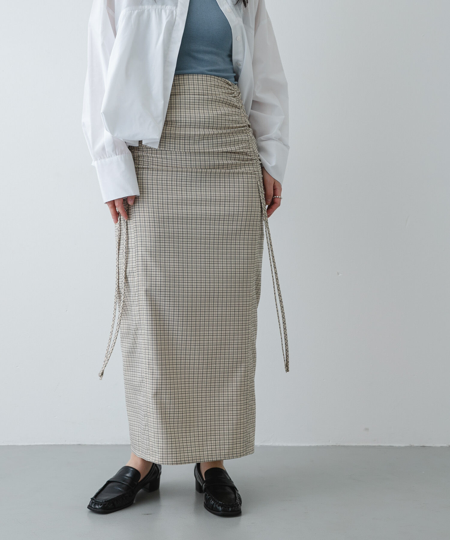 SENSE OF PLACE by URBAN RESEARCH「シャーリングスカート」|スカート|ホワイト系その他