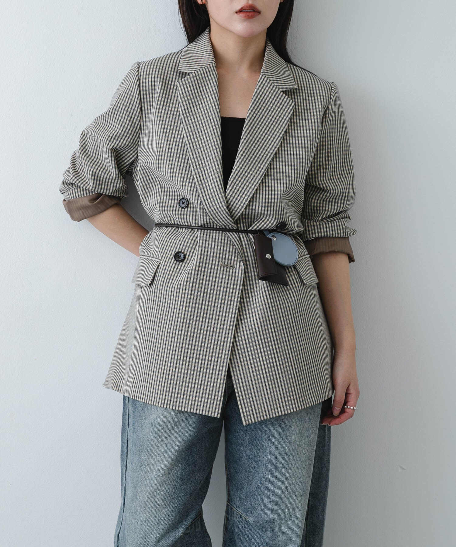 SENSE OF PLACE by URBAN RESEARCH「『イージーケア』ダブルテーラードジャケット」|その他|ベージュ系その他