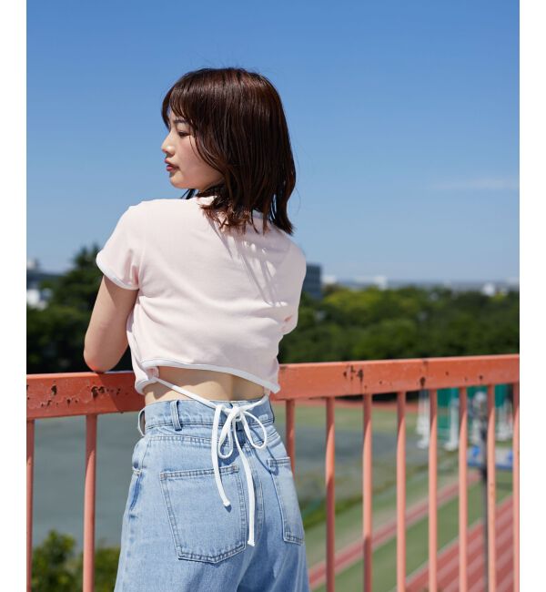 MAJESTICLEGON「ウエストリボンリンガーTee」|Tシャツ・カットソー|