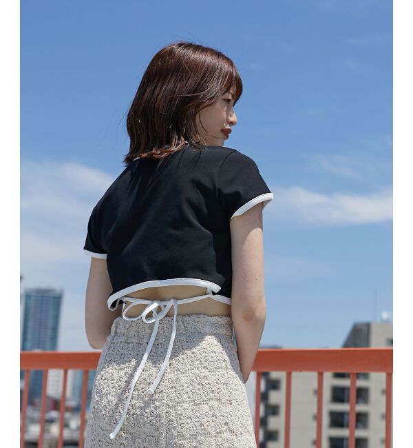 MAJESTICLEGON「ウエストリボンリンガーTee」|Tシャツ・カットソー|