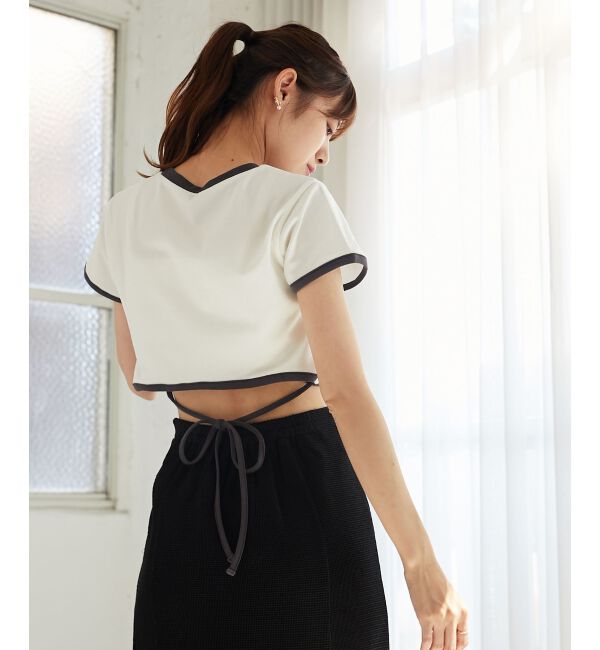 MAJESTICLEGON「ウエストリボンリンガーTee」|Tシャツ・カットソー|