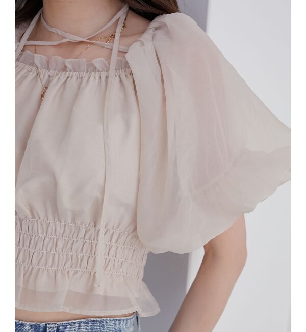 MAJESTICLEGON「前後2wayバルーン袖ブラウス」|シャツ・ブラウス|