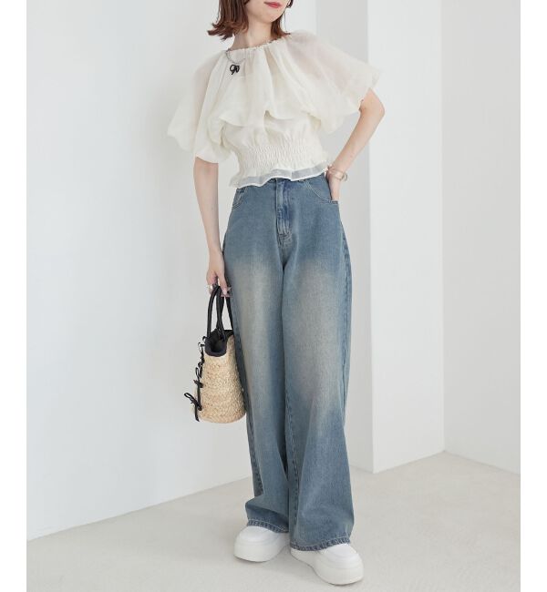 MAJESTICLEGON「前後2wayバルーン袖ブラウス」|シャツ・ブラウス|