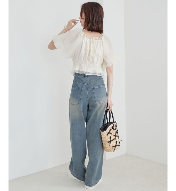 MAJESTICLEGON「前後2wayバルーン袖ブラウス」|シャツ・ブラウス|