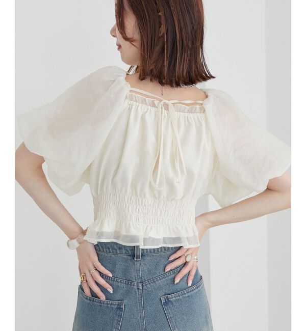 MAJESTICLEGON「前後2wayバルーン袖ブラウス」|シャツ・ブラウス|