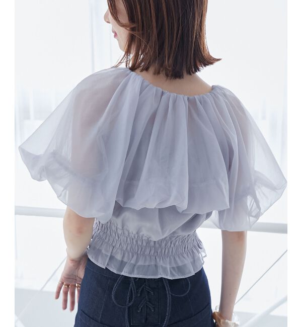 MAJESTICLEGON「前後2wayバルーン袖ブラウス」|シャツ・ブラウス|