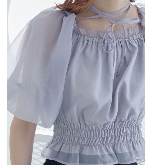 MAJESTICLEGON「前後2wayバルーン袖ブラウス」|シャツ・ブラウス|