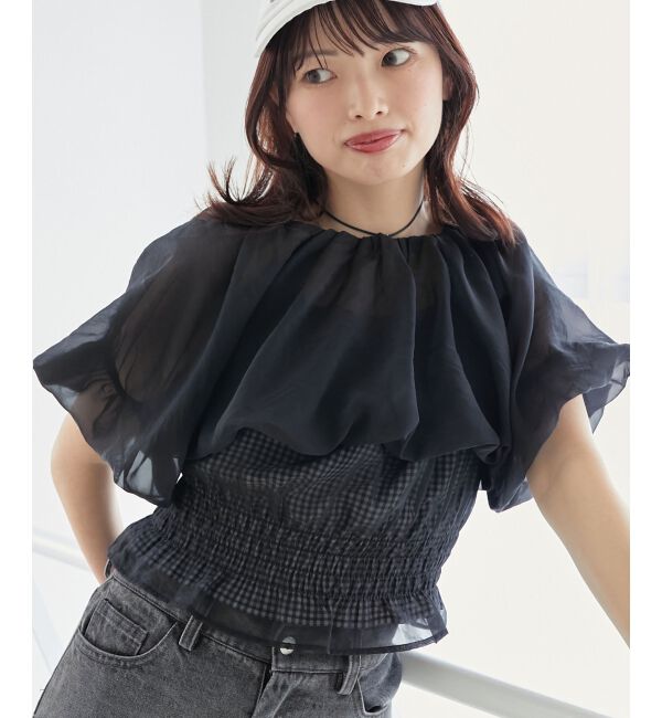 MAJESTICLEGON「前後2wayバルーン袖ブラウス」|シャツ・ブラウス|