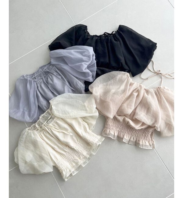 MAJESTICLEGON「前後2wayバルーン袖ブラウス」|シャツ・ブラウス|