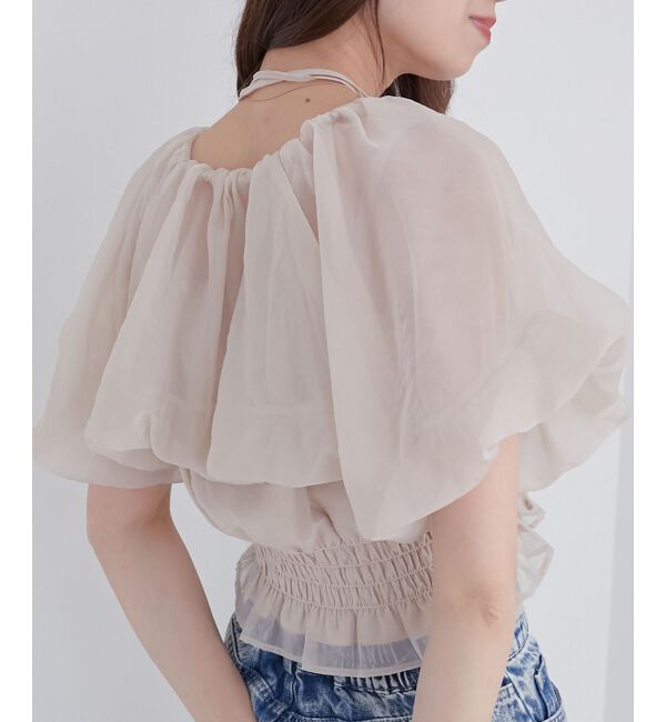 MAJESTICLEGON「前後2wayバルーン袖ブラウス」|シャツ・ブラウス|