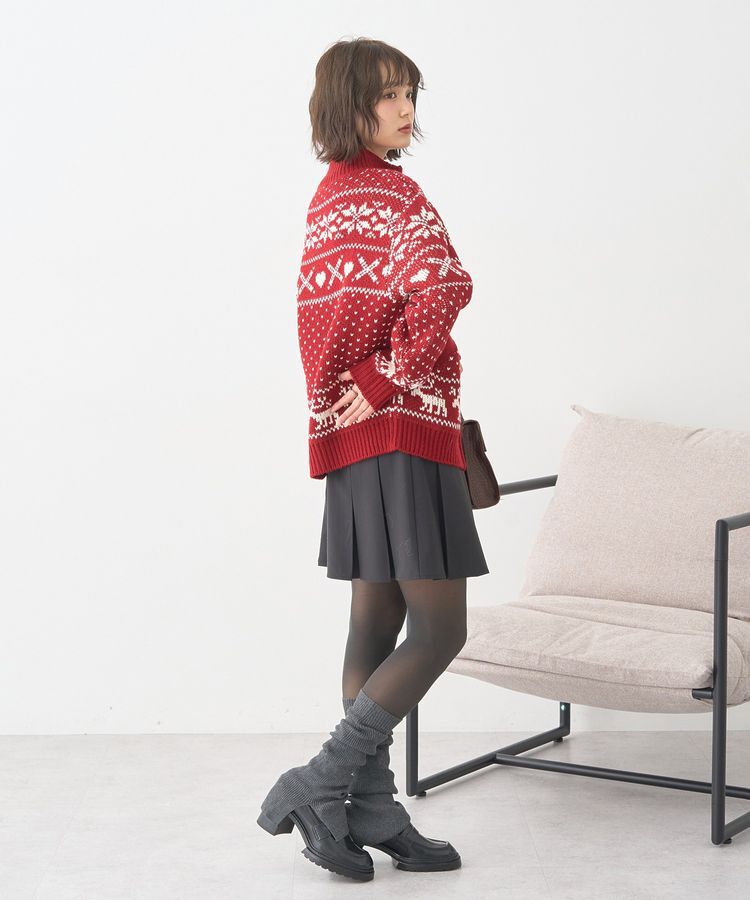 earth music&ecology「ダブルzipノルディックカウチンニットカーディガン」|カーディガン|