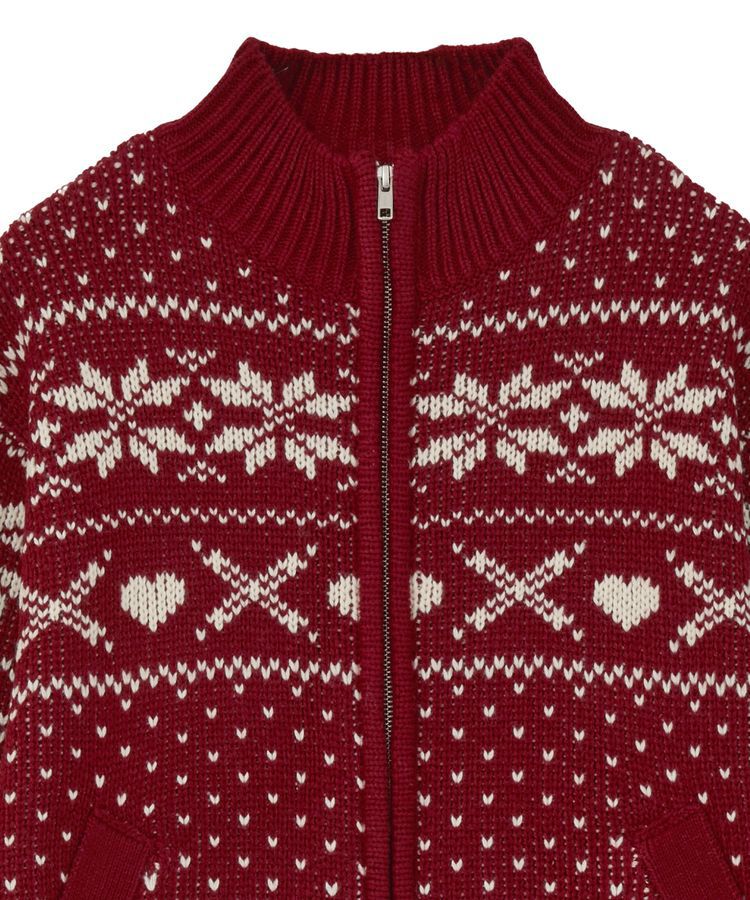 earth music&ecology「ダブルzipノルディックカウチンニットカーディガン」|カーディガン|